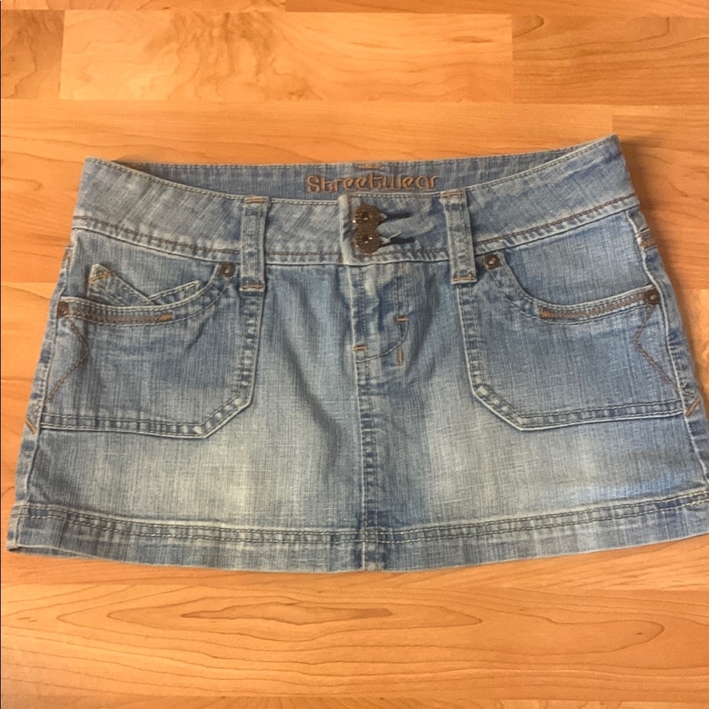 lowrise streetwear society denim miniskirt